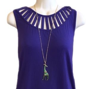 Forever 21 Blue Caged Tank Top